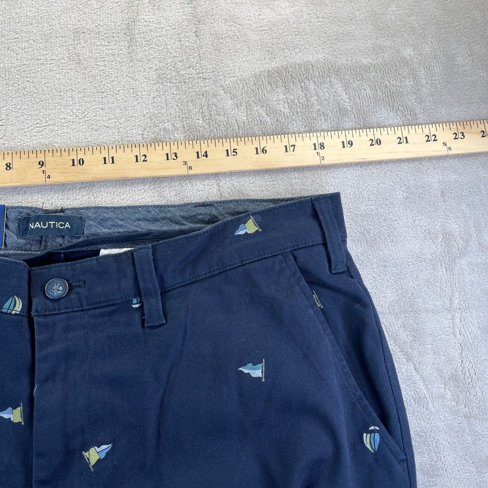 Nautica Deck Pant Mens 36x30 Navy Blue NEW Sailboat Embroidered Classic Fit - Picture 9 of 12